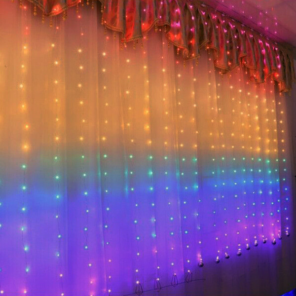 아이온코리아,커튼 와이어 레인보우 전구 LED 조명 3m 210p BOS-RAINBOW