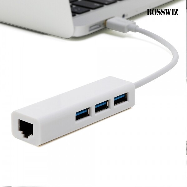 아이온코리아,4in1 C타입 멀티허브 to RJ45 USB3.0 노트북 젠더 기가비트 이더넷 어댑터 BOS-CRJ14